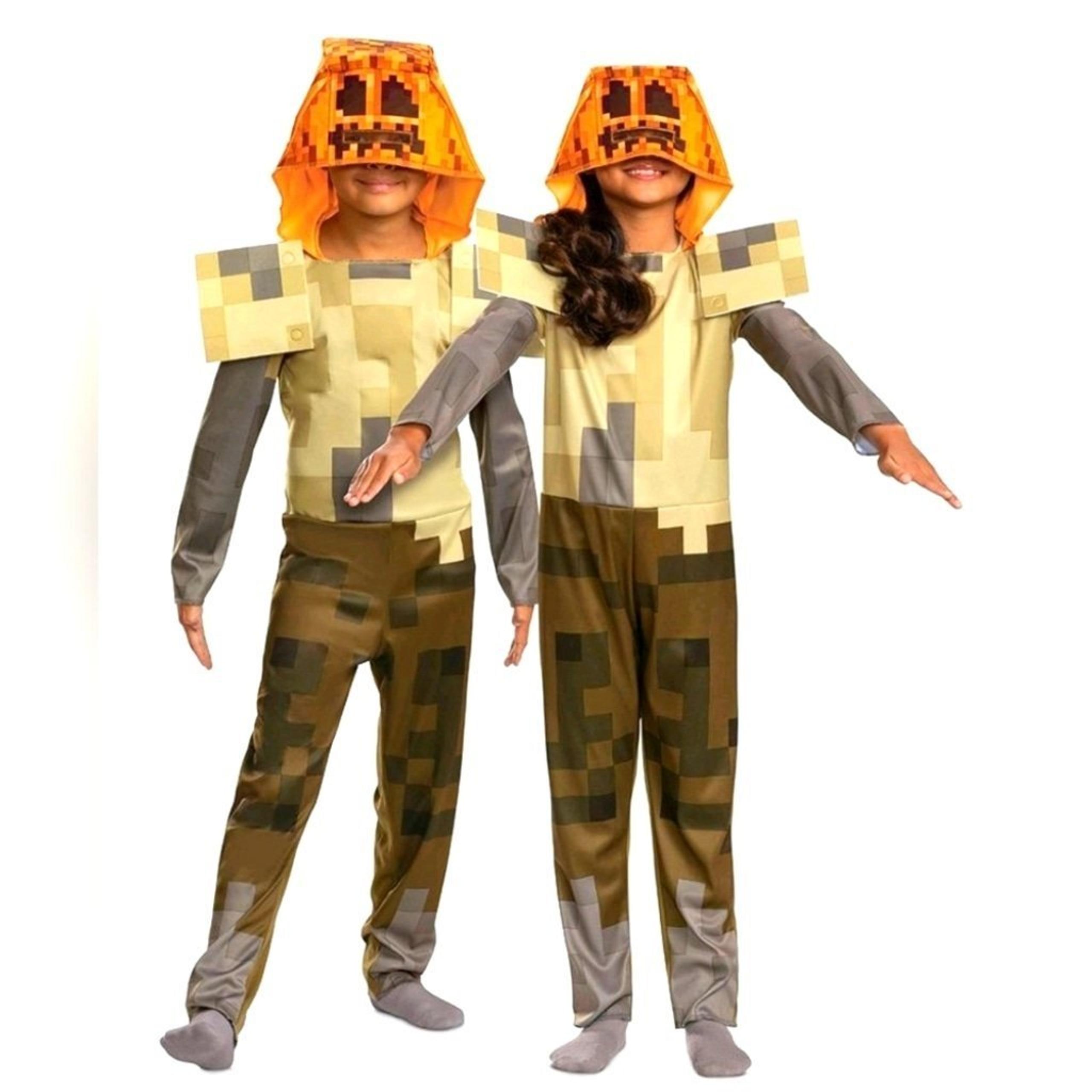Kids' Minecraft Hooded HalloweenCostume Jumpsuit Classic Husk JackO'Lantern