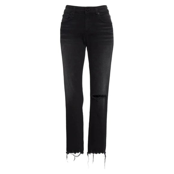 NWT rag & bone Dre in Mont with Holes Low Rise Slim Boyfriend Stretch Jeans 25