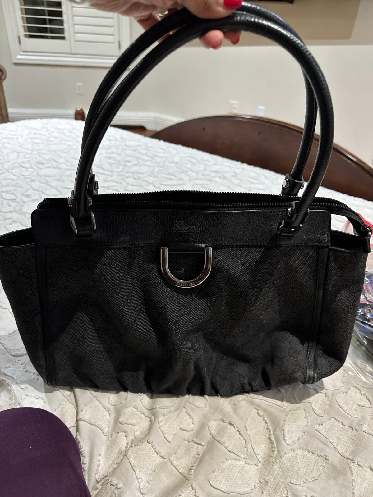 Gucci Black Ophidia GG canvas Shoulder Bag