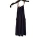 Lauren Ralph Lauren Navy Blue Knit Sweater Tank /halter Top Leather Strap Sz L