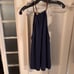 Lauren Ralph Lauren Navy Blue Knit Sweater Tank /halter Top Leather Strap Sz L
