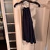 Lauren Ralph Lauren Navy Blue Knit Sweater Tank /halter Top Leather Strap Sz L
