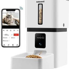 Automatic Cat Feeders with Camera, 8L Smart 5G WiFi Dog Feeder 1080P HD Video