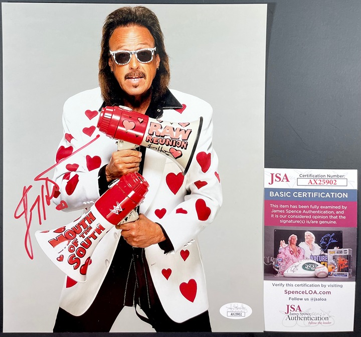 WWE The Mouth Of The South Jimmy Hart Signed 8x10 Photo J Autograph JSA COA