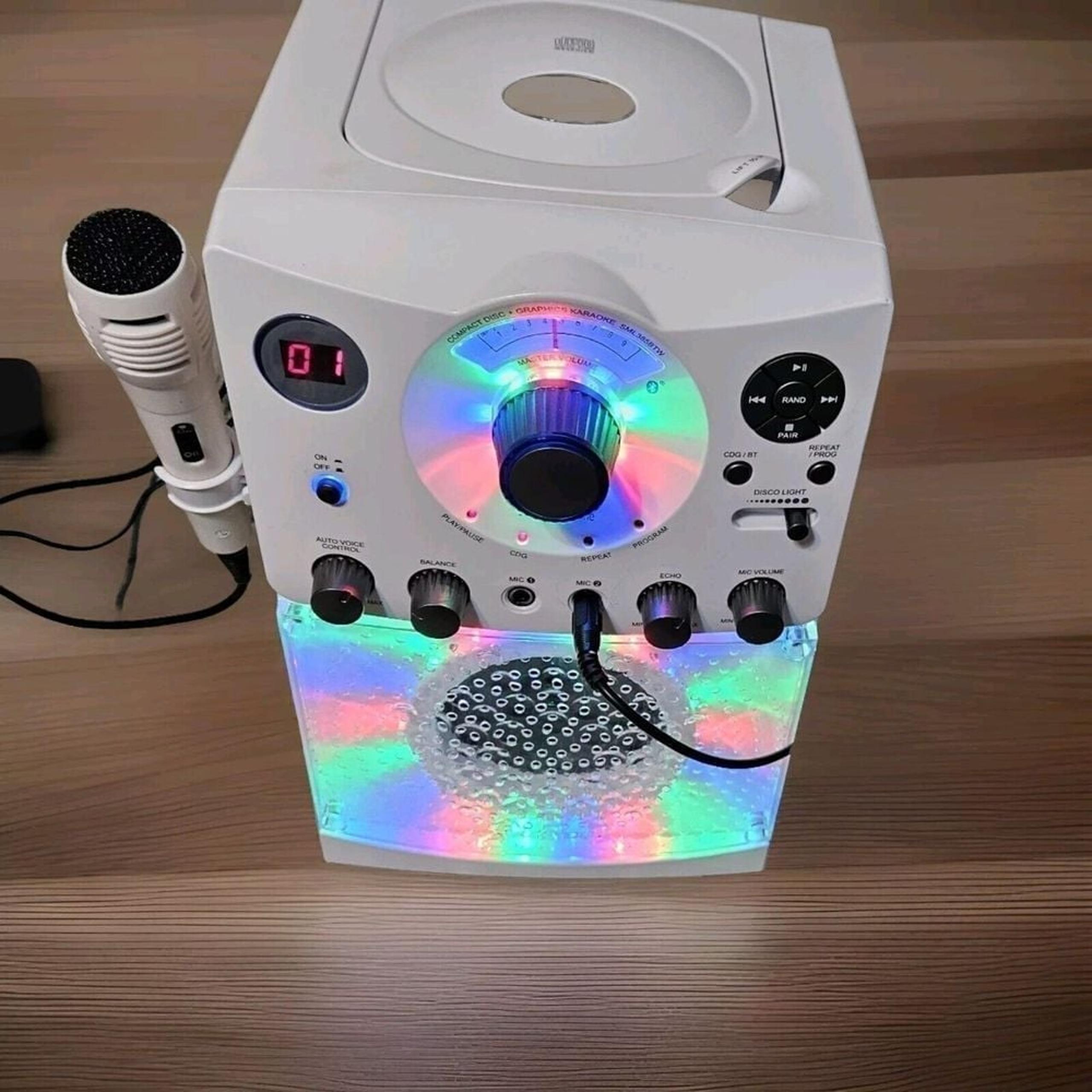The Singing Machine SML385 with TV Karaoke  CD With DISCO LIGHTS & Microphone