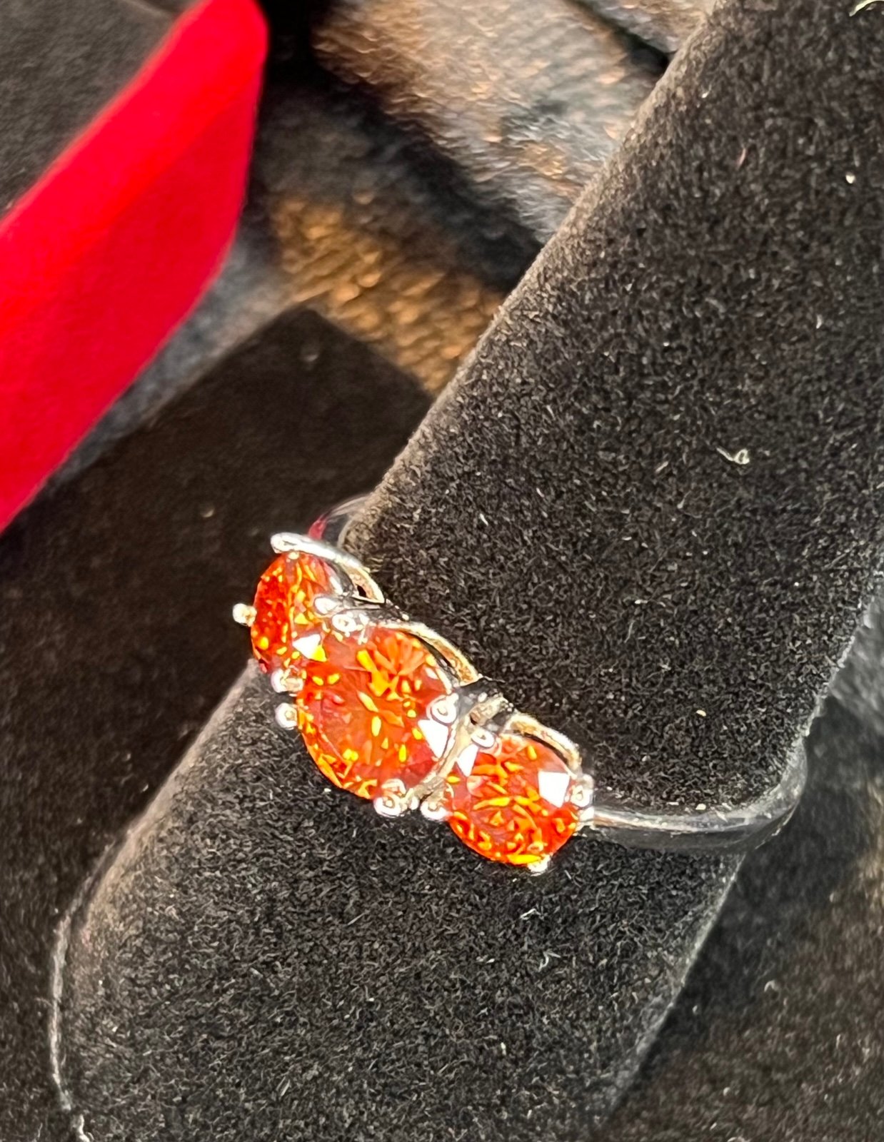 925/18K White Gold Plated Sterling Silver Campfire Moissanite
