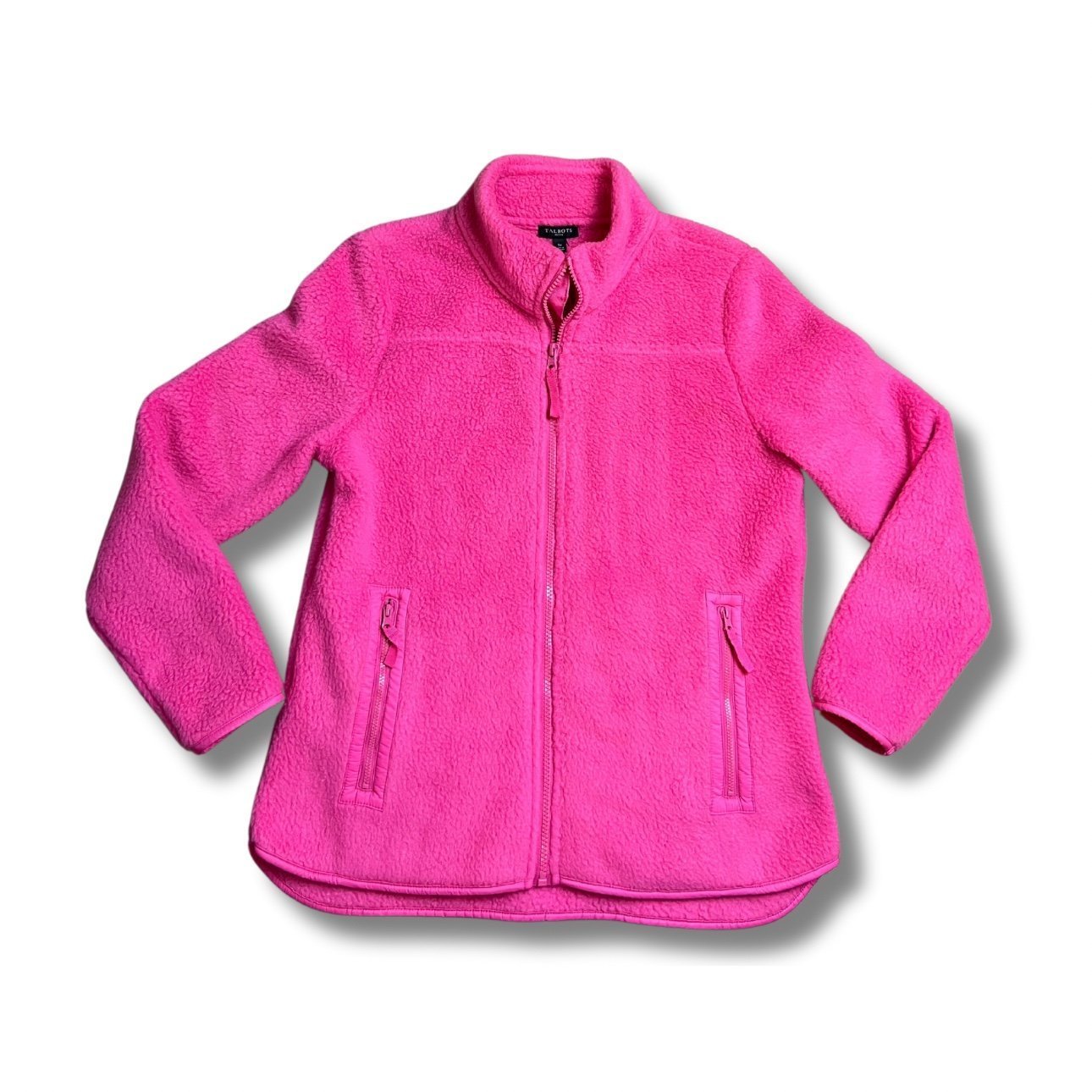 Talbots Full Zip Sherpa Fleece Jacket Petite Small