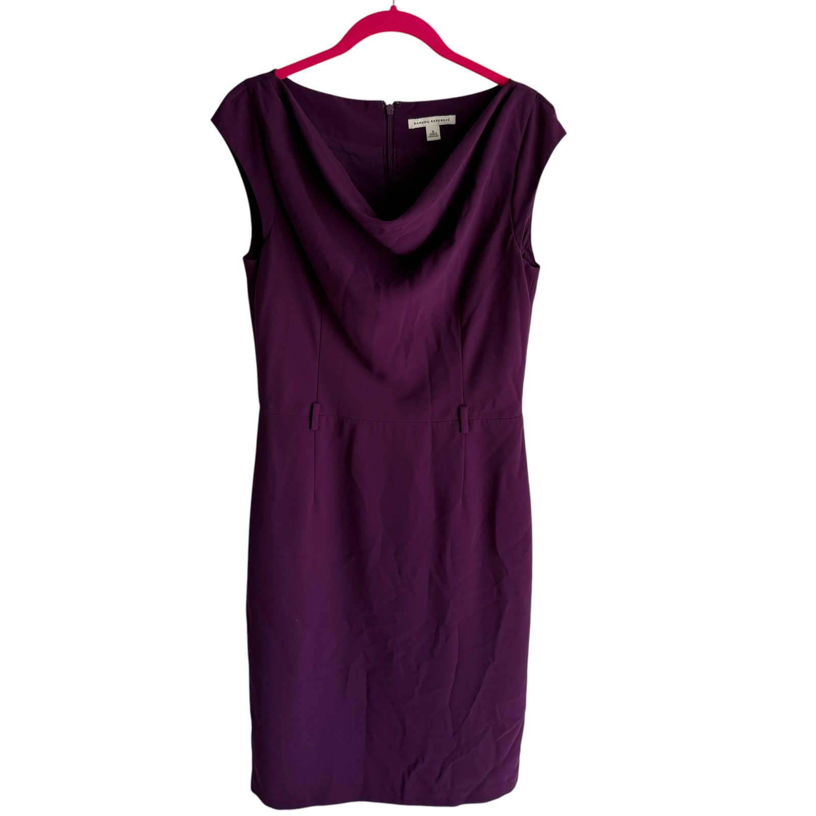 BANANA REPUBLIC Purple Orchid Julie Sheath Ladies Formal Dress, 8