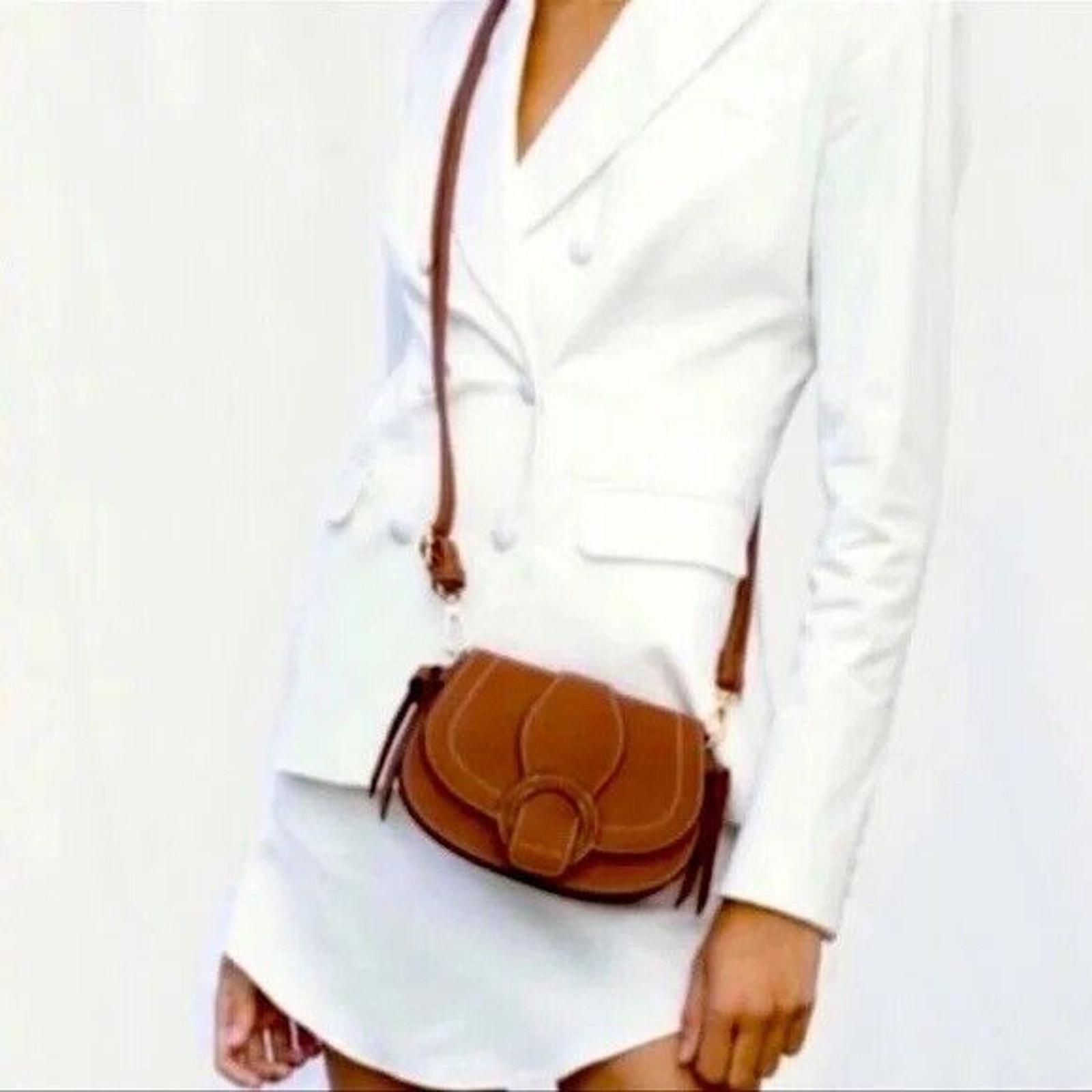 Rachel Zoe Brown Edessi Vegan Leather Crossbody & Belt Bag Size Small