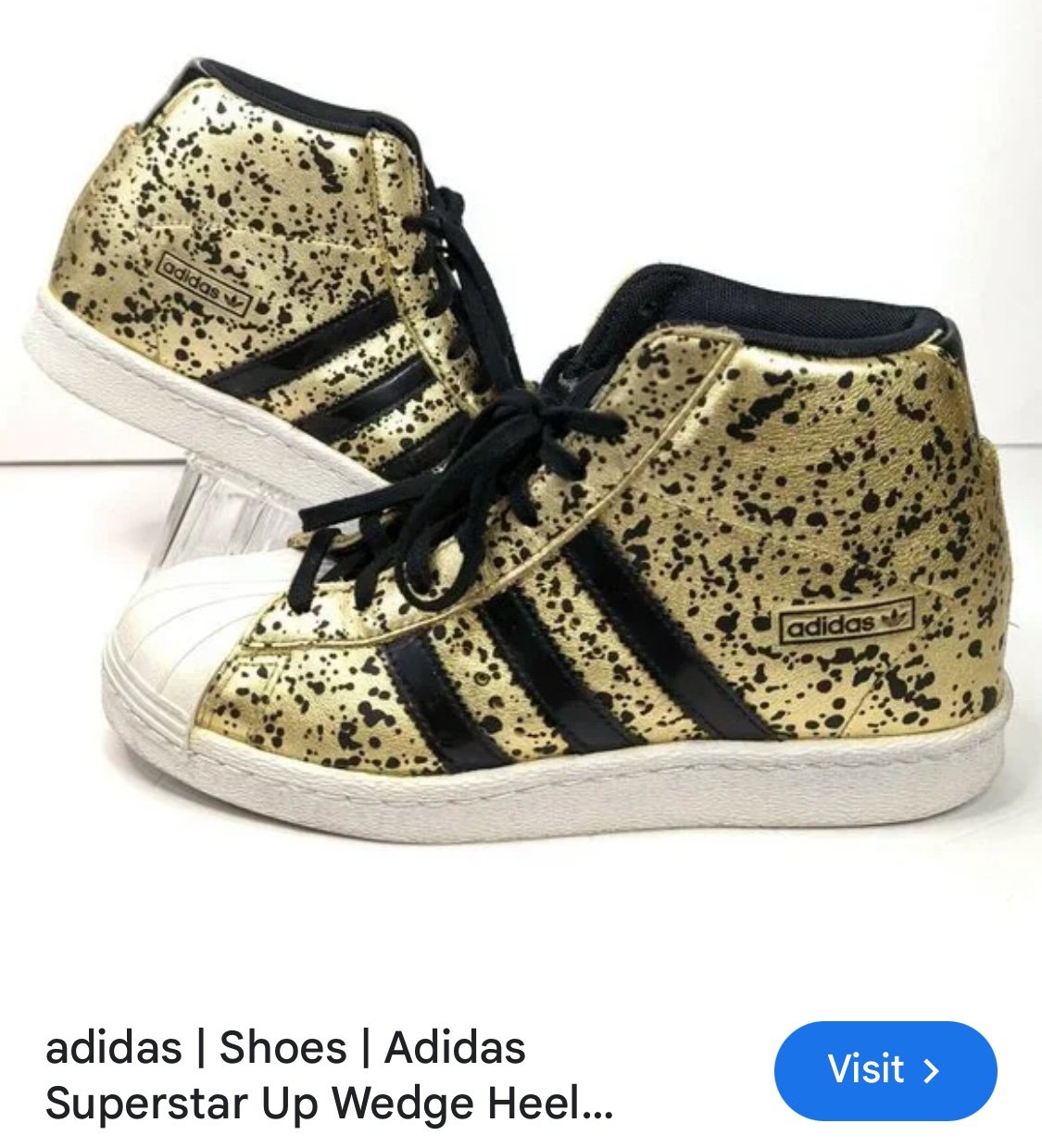 Adidas Superstar Wedge Heel Sneakers New
