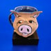 Signed Whimsical Retro Piggy Face Vintage Mug Handmade A&A Studio Pottery Cup