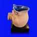 Signed Whimsical Retro Piggy Face Vintage Mug Handmade A&A Studio Pottery Cup