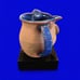Signed Whimsical Retro Piggy Face Vintage Mug Handmade A&A Studio Pottery Cup
