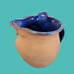 Signed Whimsical Retro Piggy Face Vintage Mug Handmade A&A Studio Pottery Cup