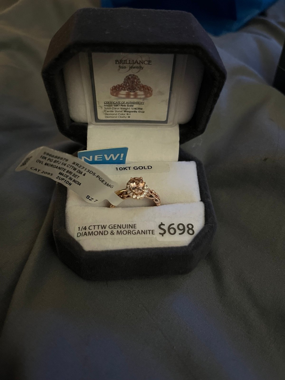 JEWELRY SPECIAL 10k Rose gold 1/4 CTTW Diamond Bridal ring set
