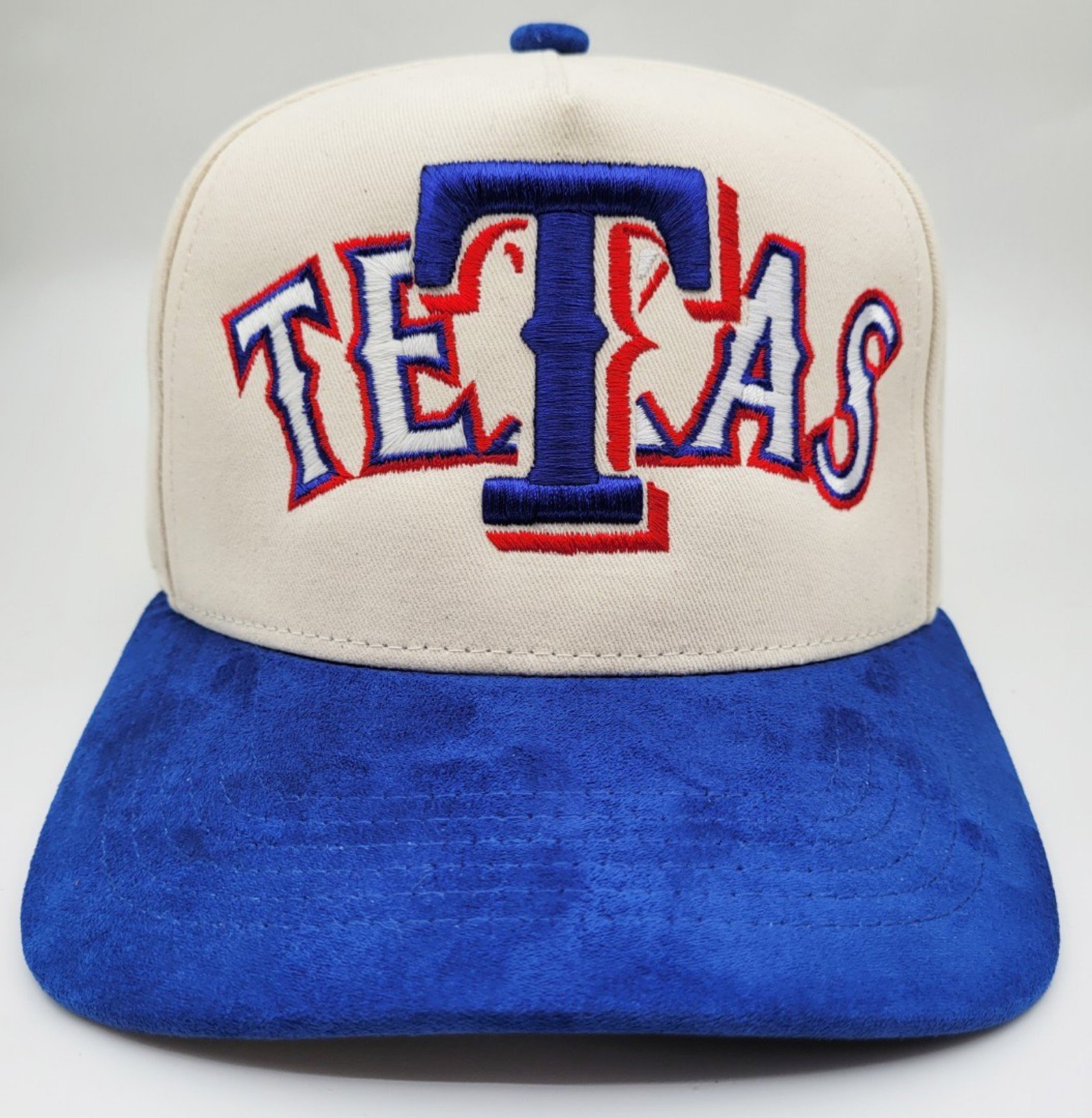 Brand New Texas TETAS Rangers Overlap Hat - Snap Back - BONE -