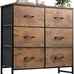 Fabric Dresser for Bedroom, 6 Drawer Double Dresser, Storage Tower