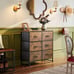 Fabric Dresser for Bedroom, 6 Drawer Double Dresser, Storage Tower