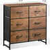 Fabric Dresser for Bedroom, 6 Drawer Double Dresser, Storage Tower