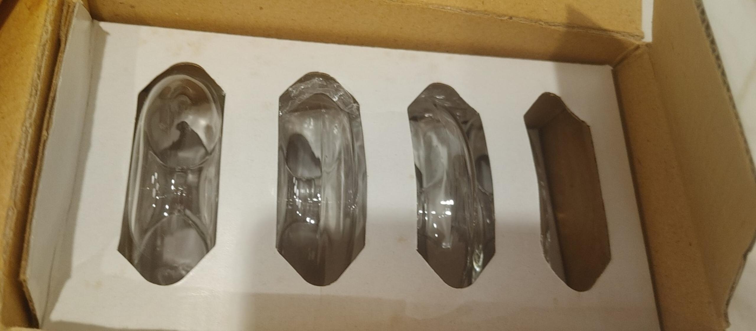 New Princess House 4 Crystal Floating Flower Rings, #186, Original Box, 2.5" Di