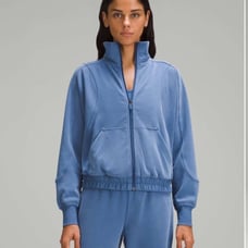 Lululemon Brushed Softstreme Funnel-Neck Zip Up/ Pitch Blue/ size 2