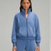 Lululemon Brushed Softstreme Funnel-Neck Zip Up/ Pitch Blue/ size 2