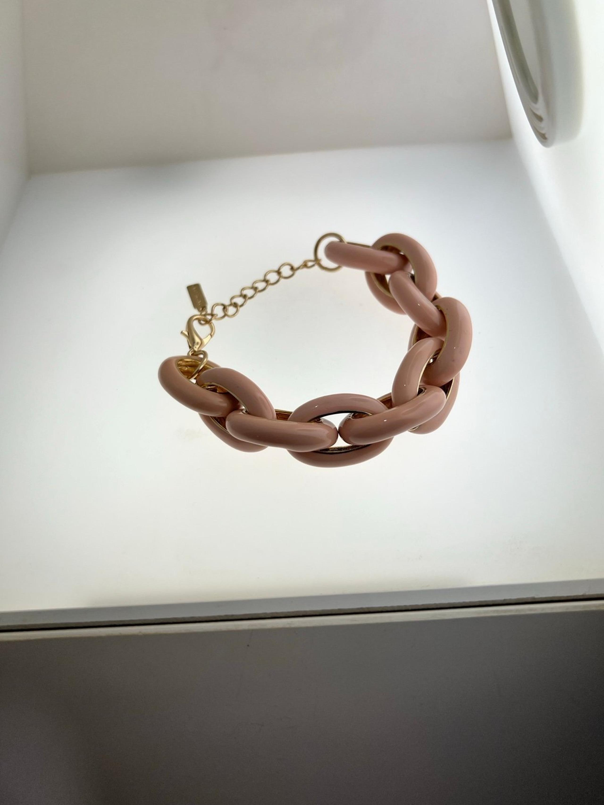 BaubleBar Light Pink Chain Link Bracelet 7in’