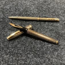 ✨Rare✨ Sheaffer Fountain Pen and Ballpoint Pen Set Imperial 14K Gold Plated