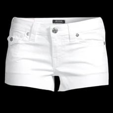 NWT Womens Size 27 True Religion White Joey Low Rise Cut-Off Denim Shorts NEW
