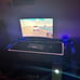 Gaming Desk with LED Lights Carbon Fibre Surface Gaming Table 47 Inch