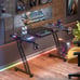 Gaming Desk with LED Lights Carbon Fibre Surface Gaming Table 47 Inch