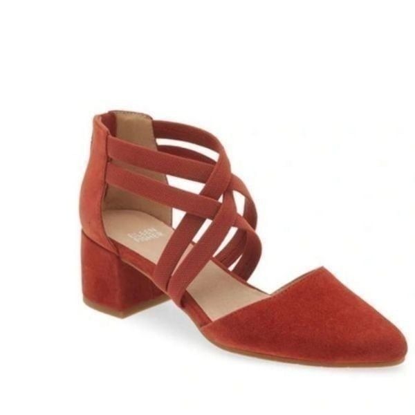 New Eileen Fisher Juku Pump (Women) burgundy small heel sandal size 10