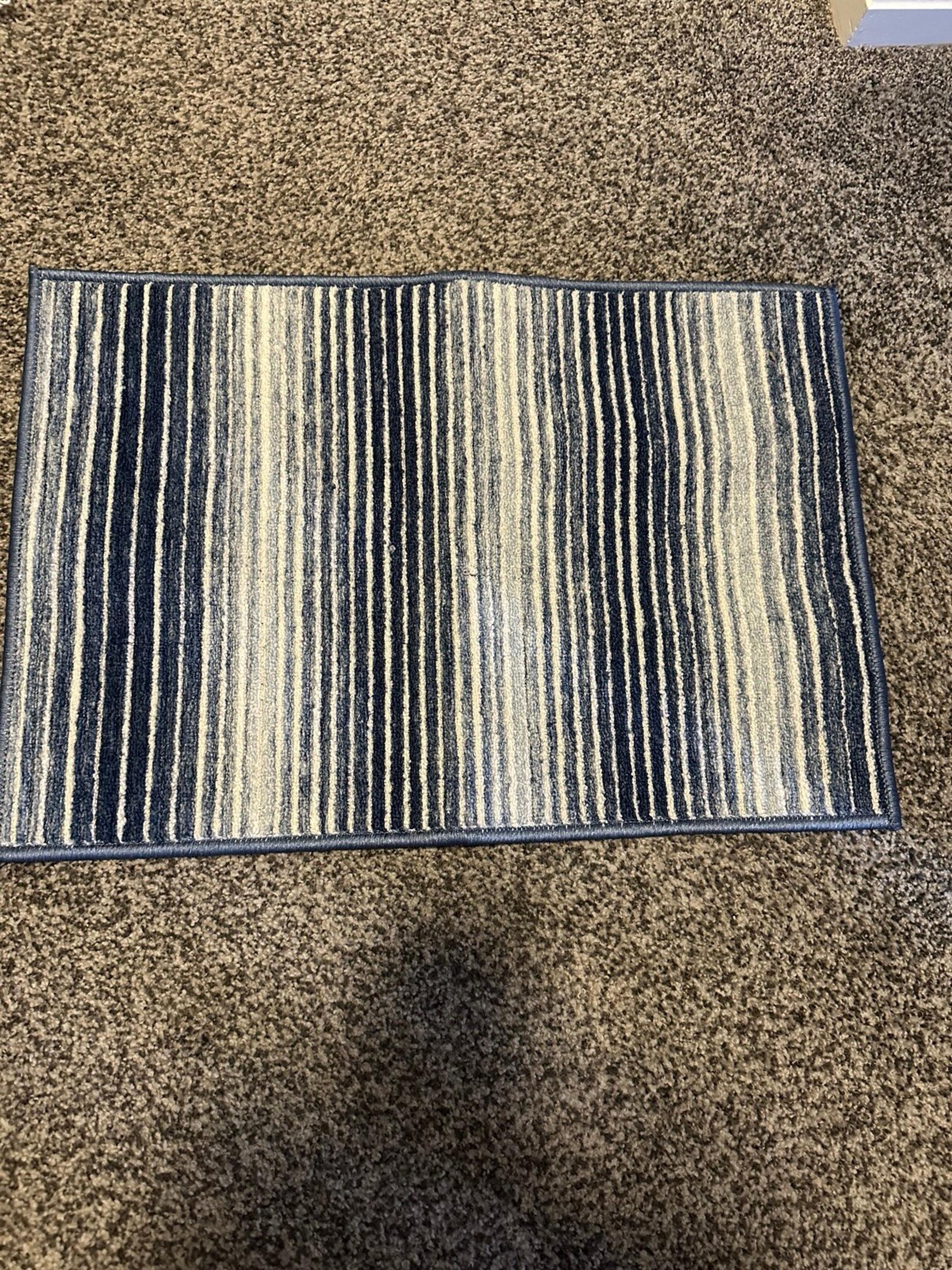 Blue Ombré Kitchen Rug