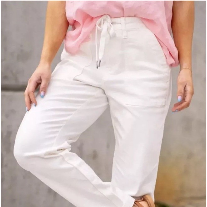 Judy Blue JB88812 Charlene High Rise Jogger Cream in Size 16w NWT