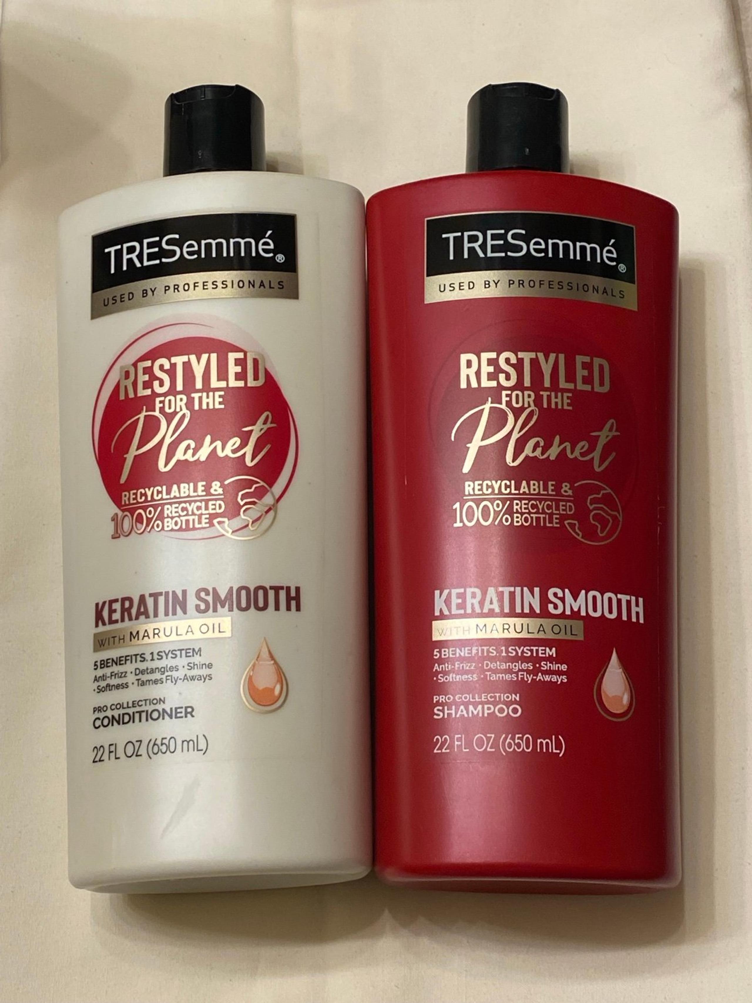 Tresemme Restyled Pro Keratin & Marula oil Shampoo & Conditioner 22 oz NEW