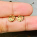 14k Yellow Gold Heart Earring