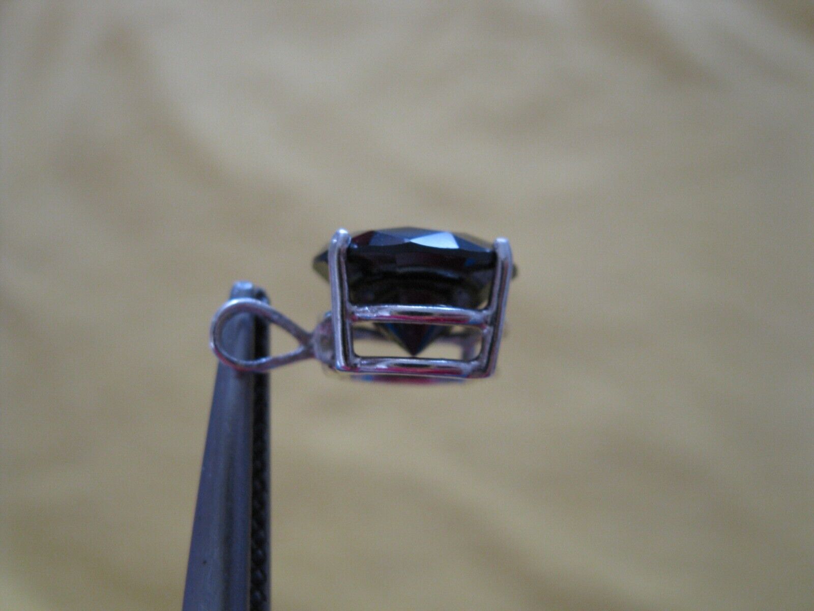 4.74ct 100% REAL NATURAL BLACK DIAMOND NECKLACE,CERTI FICATE,FREE DIAMOND TESTER