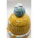 Cracker Barrel Yellow Ceramic Snowhat Cookie Jar 9 CB
