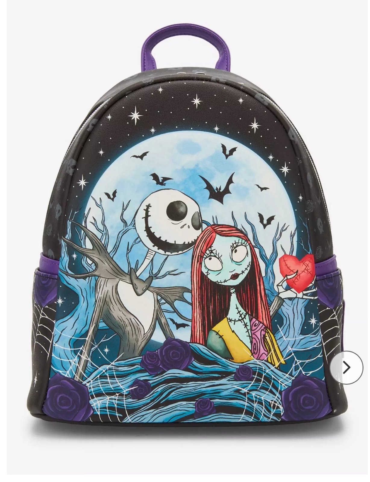 Loungefly The Nightmare Before Christmas Jack & Sally Moon Mini Backpack