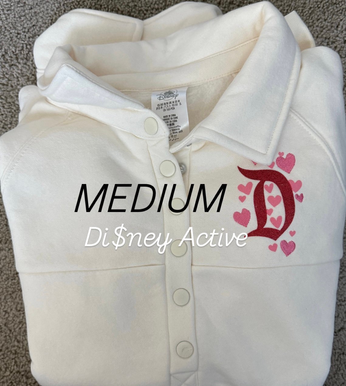 Disney Parks Disneyland Valentine's Day Hearts Pullover Sweatshirt