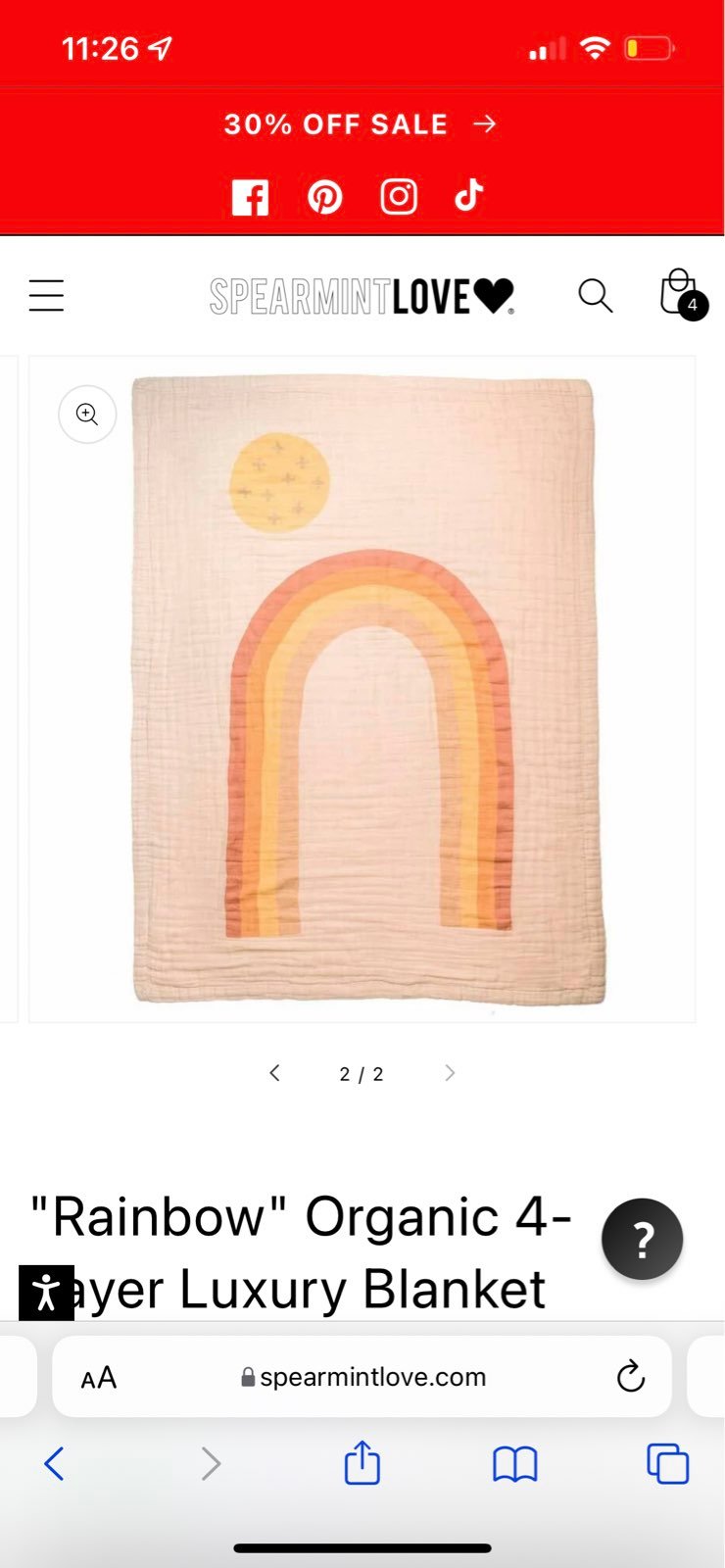 Rainbow Quilt Baby Boho by Coveted Things