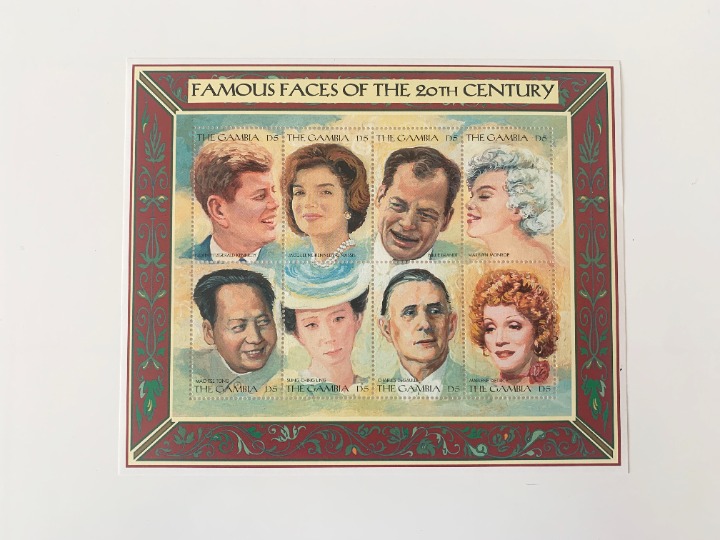 Famous Faces of the 20th Century Stamp Set - The Gambia - 1996