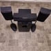 Onkyo Speakers System Set Of Four With 2 Metal Speakers Stands