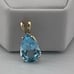 Vintage 4 carat pear shape, topaz pendant, 14 karat yellow gold