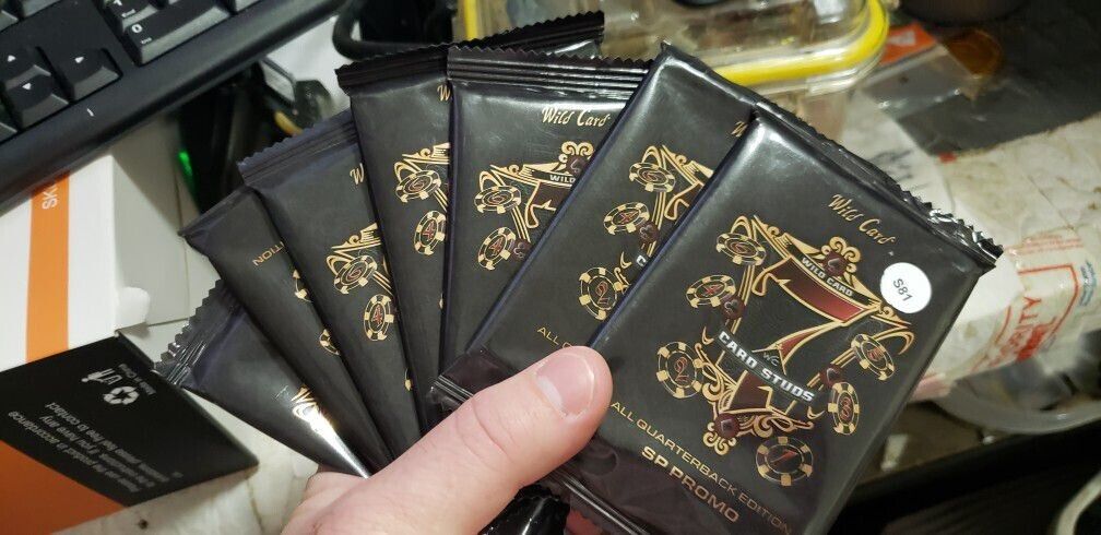 Wild Card 7 Card Studs All Quarterback SP Promo, 7 Packs, 1 Hard Case Per Pack