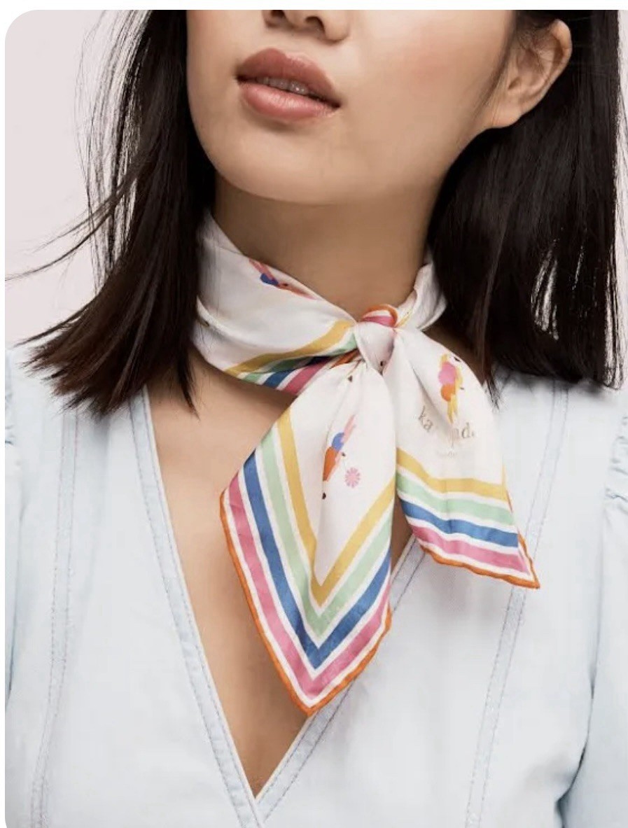 Kate Spade Silk Parrot Scarf