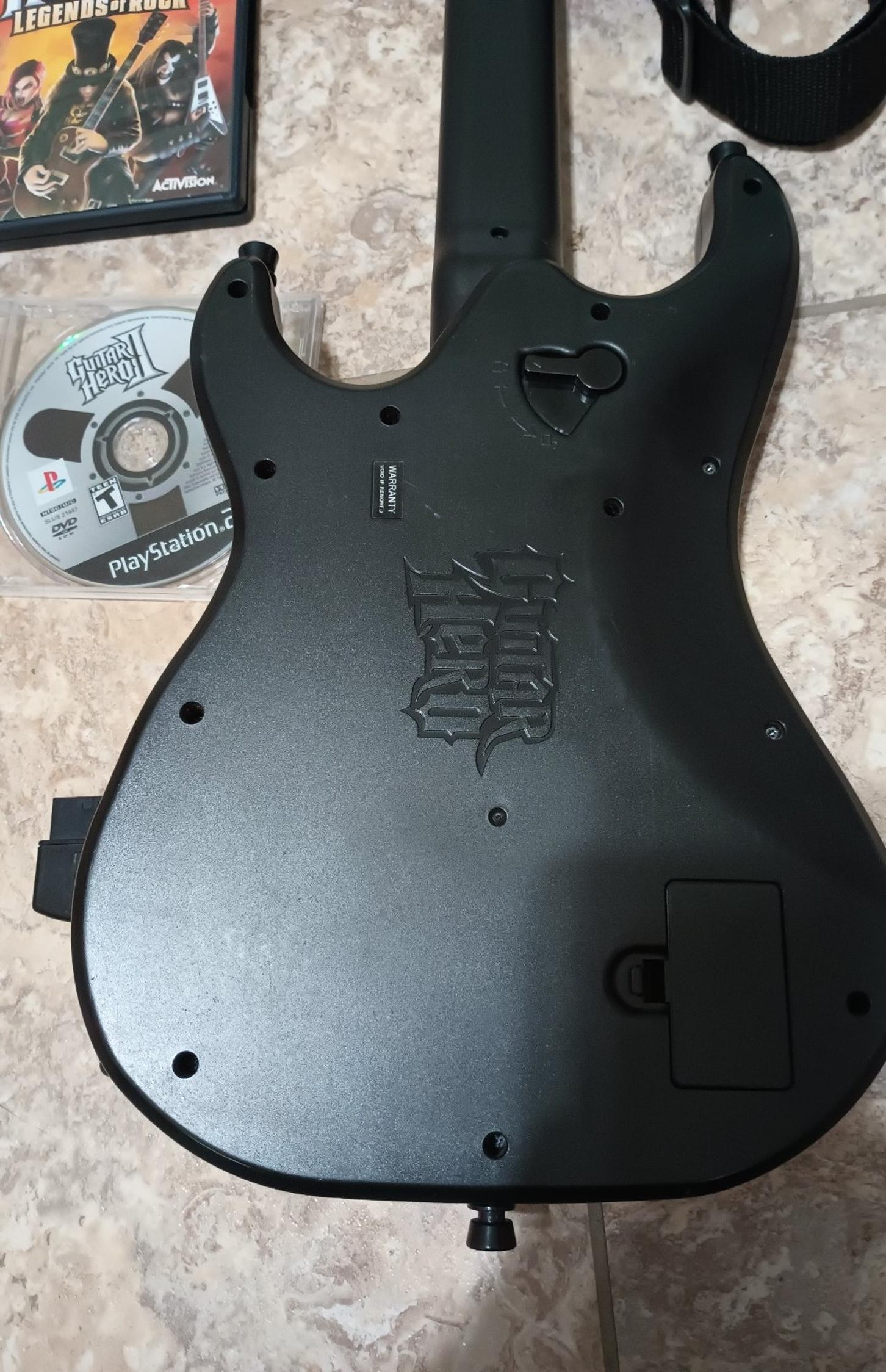 Guitar Hero Kramer Striker PS2 Wireless Guitar With Dongle & Guitar Hero 2 And 3