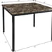 exicon Malaya Metal Counter Height Table with Faux Marble Top, 40 x 40\