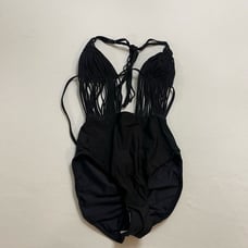 NWOT PQ Swim Mila Macrame Black One Piece Swimsuit Bathing Suit Size Small New