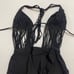 NWOT PQ Swim Mila Macrame Black One Piece Swimsuit Bathing Suit Size Small New